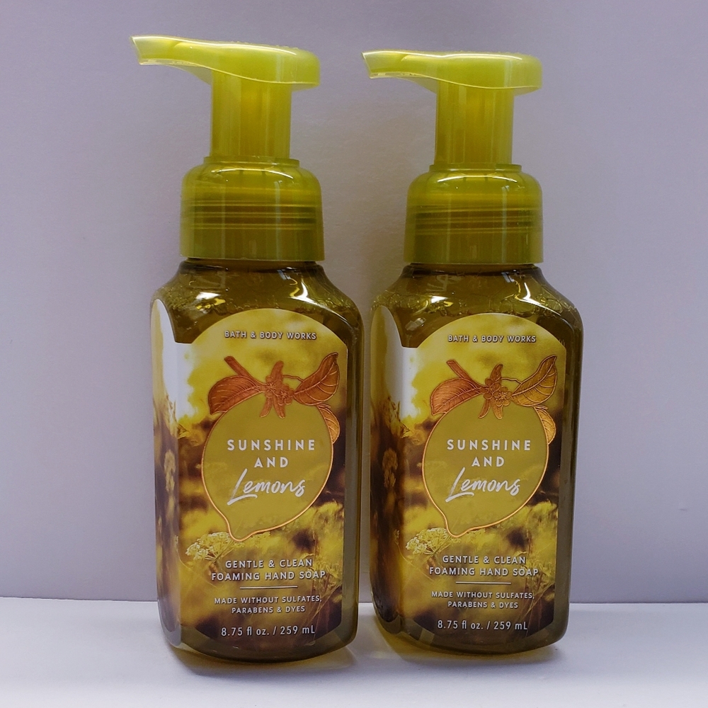 Bath & Body Works SUNSHINE & LEMONS Gentle & Clean Foaming Hand Soap (2 pack)